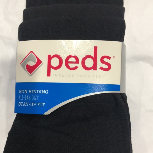 Peds Women's black comfort Trouser Socks, size 8-12 extended shoe size 6pairs - Picture 3 of 8